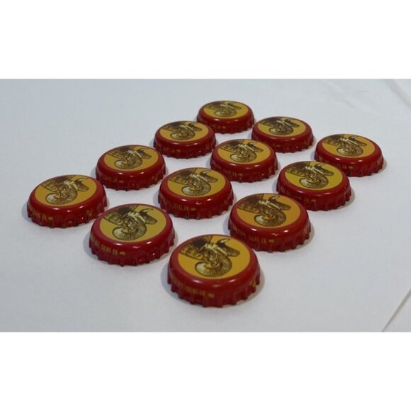 Lot of 12 Ram Head Red Yellow Shiner Bock Texas Beer Bottle Caps Older Style - Picture 5 of 9